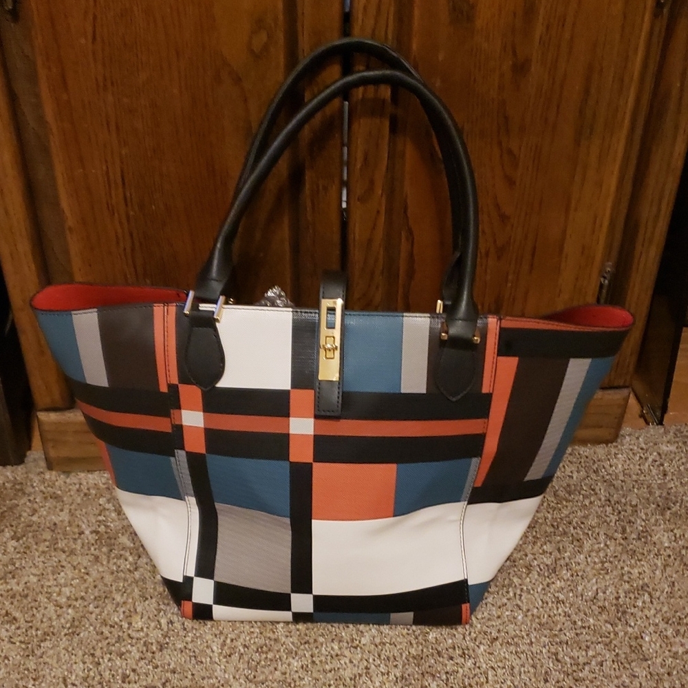 Colorful Checkered Tote Bag